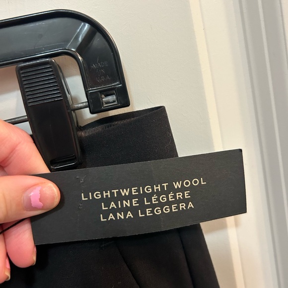 BNWT Banana Republic Black Logan Mid Rise Straight Trousers Wool Women’s Size 8 - Picture 3 of 9